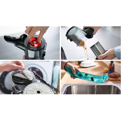 Bosch - BCS71HYG2 - Sladdlös 2 i 1 Dammsugare och Mopp, Unlimited 7 ProHygienic Aqua, Vit