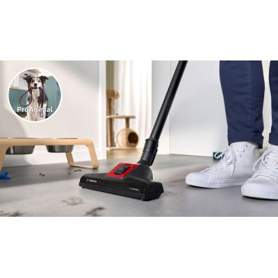 Bosch - BGB41PET1 - Serie 4, Dammsugare med påse, ProAnimal, Röd