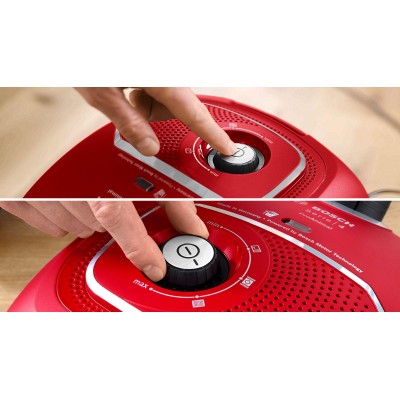 Bosch - BGB41PET1 - Serie 4, Dammsugare med påse, ProAnimal, Röd