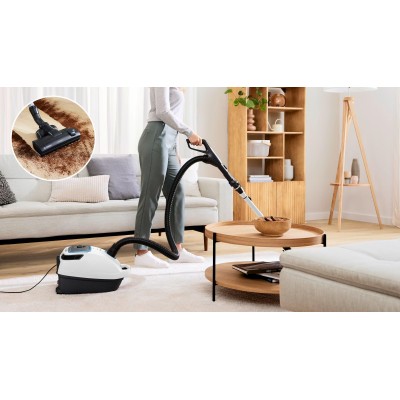 Bosch - BGB6SIL1 - Serie 6, Dammsugare med påse, ProSilence, Vit