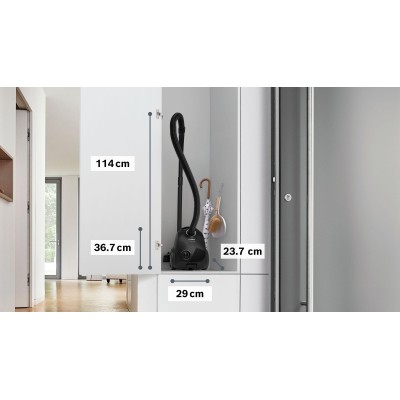 Bosch - BGBS2LB1 - Serie 2, Dammsugare med påse, Svart