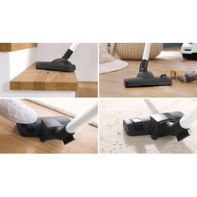 Bosch - BGD41HYG - Serie 4, Dammsugare med påse, ProHygienic, Vit