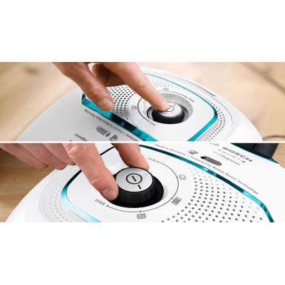 Bosch - BGD41HYG - Serie 4, Dammsugare med påse, ProHygienic, Vit