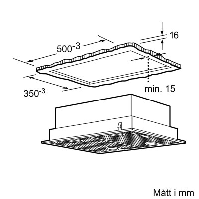 Bosch - DHL555BL - Serie 4, Inbyggnadsfläkt för skåp eller kåpa, 53 cm, Silver metallic