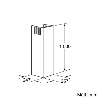Bosch - DHZ1225 - Skorstensförlängning, 1000 mm, Rostfritt stål