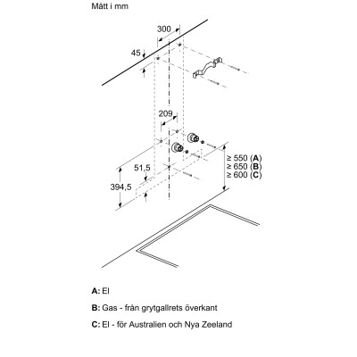Bosch - DWB97CM50 - Serie 6, Vägghängd köksfläkt, 90 cm, Rostfritt stål
