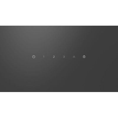 Bosch - DWK65DK60 - Serie 2, Vägghängd köksfläkt, 60 cm, Klarglas med svart tryck, Svart