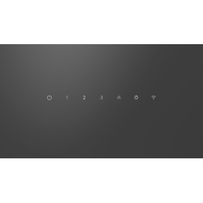 Bosch - DWK87FN60 - Serie 4, Vägghängd köksfläkt, 80 cm, Klarglas med svart tryck, Svart