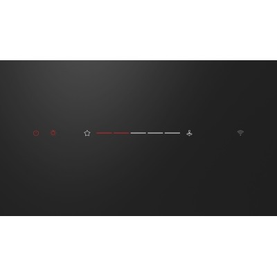 Bosch - DWK91LT60 - Serie 8, Vägghängd köksfläkt, 90 cm, Klarglas med svart tryck, Svart