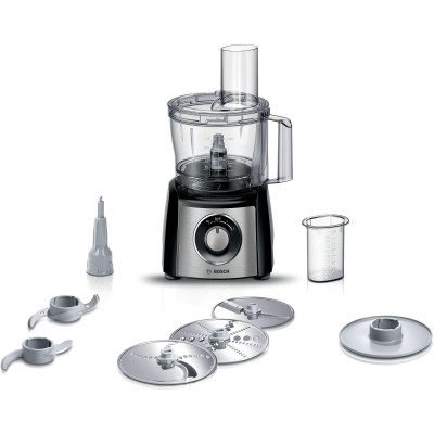 Bosch - MCM3421M - Matberedare, MultiTalent 3, 800 W, Svart, borstad rostfritt stål