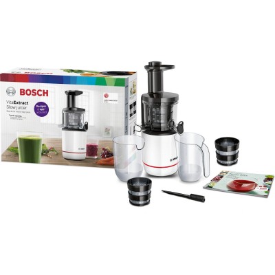 Bosch - MESM500W - Slow juicer, VitaExtract, 150 W, Vit, svart