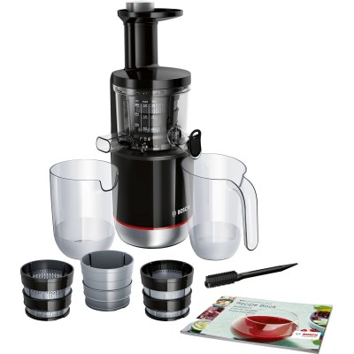 Bosch - MESM731M - Slow juicer, VitaExtract, 150 W, Svart, borstad rostfritt stål