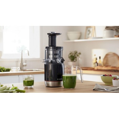 Bosch - MESM731M - Slow juicer, VitaExtract, 150 W, Svart, borstad rostfritt stål