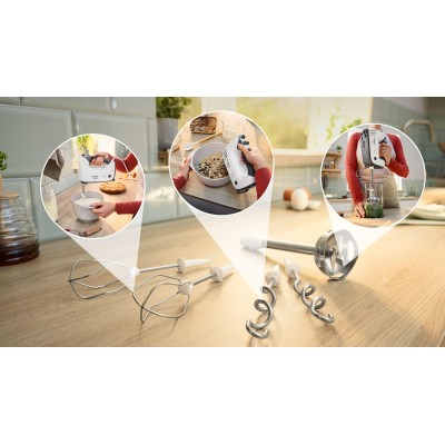 Bosch - MFQ37470 - Elvisp, ErgoMixx, 750 W, Vit, grå