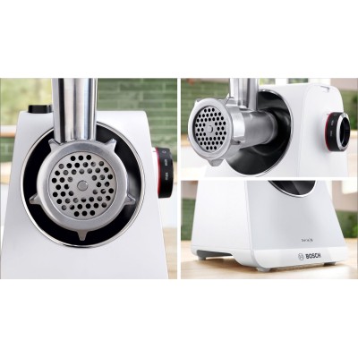 Bosch - MFWS607W - Serie 6, Köttkvarn, MultiPower, 2100 W, Vit, vit