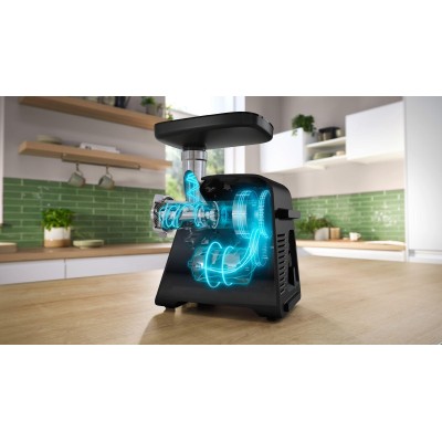 Bosch - MFWS640B - Serie 6, Köttkvarn, MultiPower, 2100 W, Svart, silver metalic