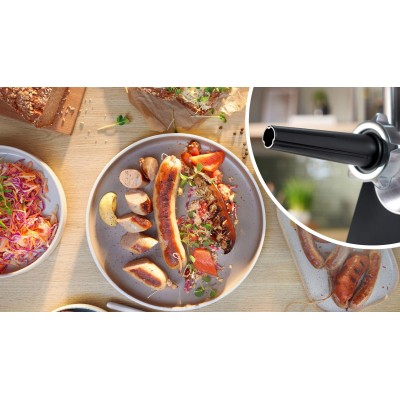 Bosch - MFWS660B - Serie 6, Köttkvarn, MultiPower, 2100 W, Svart, silver metalic