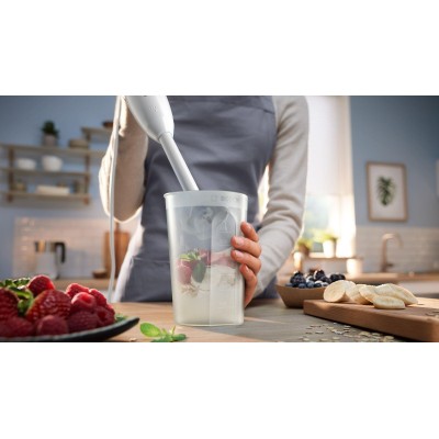 Bosch - MSM14100 - Stavmixer, CleverMixx, 400 W, Vit, Djupröd