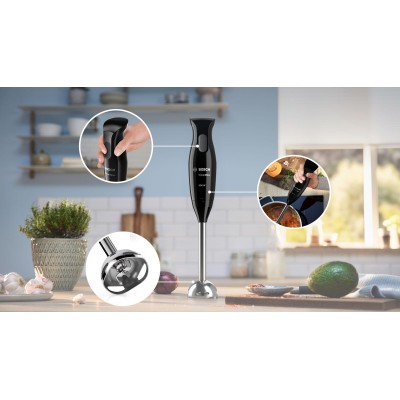 Bosch - MSM2650B - Stavmixer, CleverMixx, 600 W, Svart, antracit