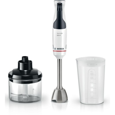 Bosch - MSM4W220 - Serie 4, Stavmixer, ErgoMaster, 600 W, Vit, Gråsvart