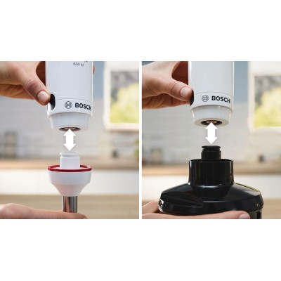 Bosch - MSM4W220 - Serie 4, Stavmixer, ErgoMaster, 600 W, Vit, Gråsvart