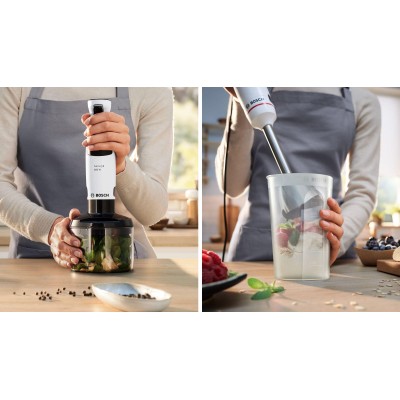 Bosch - MSM4W220 - Serie 4, Stavmixer, ErgoMaster, 600 W, Vit, Gråsvart