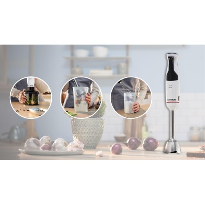 Bosch - MSM4W421 - Serie 4, Stavmixer, ErgoMaster, 800 W, Vit, Gråsvart