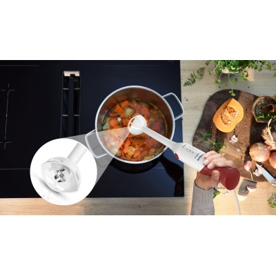 Bosch - MSM64010 - Stavmixer, ErgoMixx, 450 W, Vit, röd