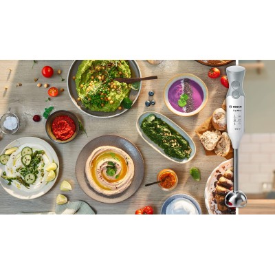 Bosch - MSM66110 - Stavmixer, ErgoMixx, 600 W, Vit, Fönstergrå