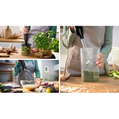 Bosch - MSM67160 - Stavmixer, ErgoMixx, 750 W, Svart, Fönstergrå