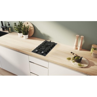 Bosch - PRB3A6I40 - Serie 8, Dominohäll, gas, 30 cm, Glaskeramikhällar, Svart