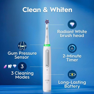 Oral B - Eltandborste iO3 Quite White (Whitening Edition) - A16297