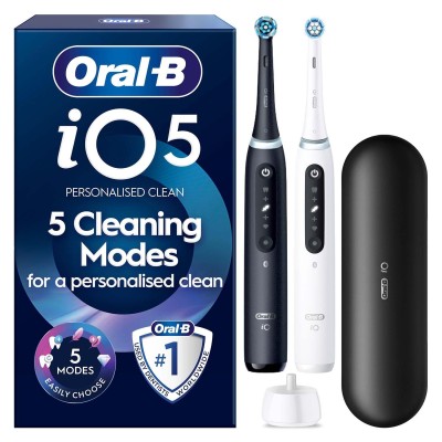 Oral B - Eltandborste iO5 Matt Black/QuiteWhite Duo, TC - A16302