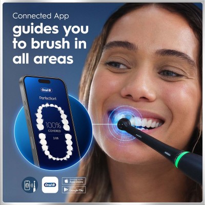 Oral B - Eltandborste iO6 Black Lava, 1 Extra Refill - A16303