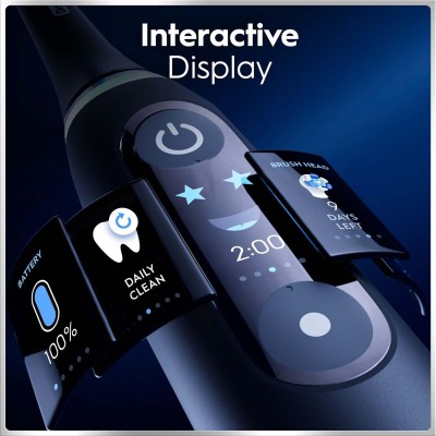 Oral B - Eltandborste iO6 Black Lava, 1 Extra Refill - A16303