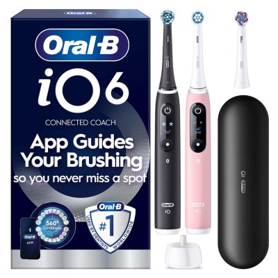 Oral B - Eltandborste iO6 BlackLava/PinkSand Sens Duo 1Extra Ref - A16307
