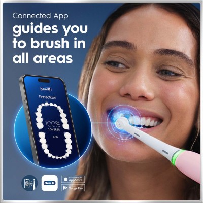 Oral B - Eltandborste iO6 Series Pink Sand Sensitive, 1 Extra Refill - A16306
