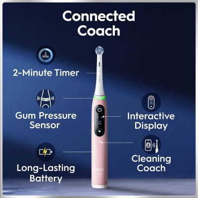 Oral B - Eltandborste iO6 Series Pink Sand Sensitive, 1 Extra Refill - A16306