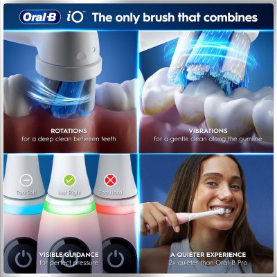 Oral B - Eltandborste iO6 Series Pink Sand Sensitive, 1 Extra Refill - A16306