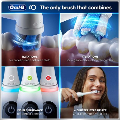 Oral B - Eltandborste iO6 White, 1 Extra Refill - A16304