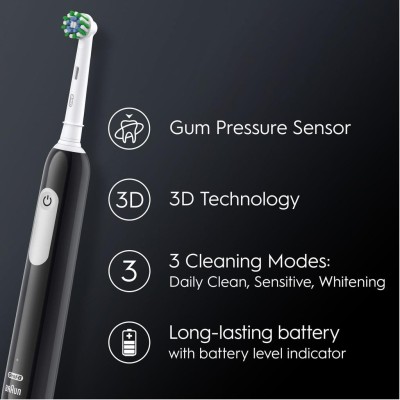 Oral B - Eltandborste Pro1 Black + Extra Refill - A11283