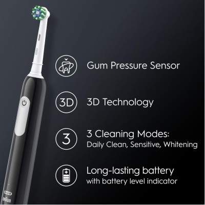 Oral B - Eltandborste Pro1 Black + Extra Refill - A11283
