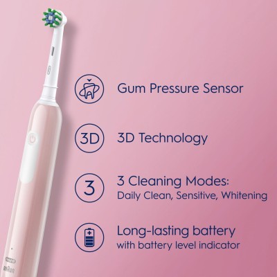 Oral B - Eltandborste Pro1 Pink + Extra Refill - A11294