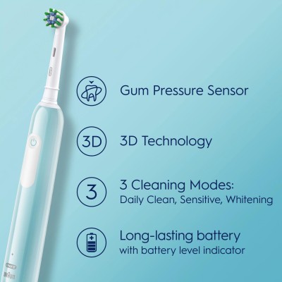 Oral B - Eltandborste Pro1 Turquoise + Extra Refill - A11282