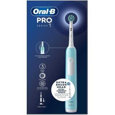 Oral B - Eltandborste Pro1 Turquoise + Extra Refill - A11282