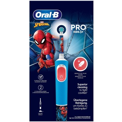 Oral B - Eltandborste Vitality Pro Kids Spiderman HBOX - A11297