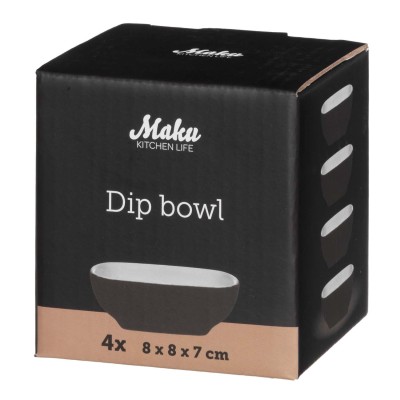Maku - Dip / Serveringskål Svart 4 st - A16373