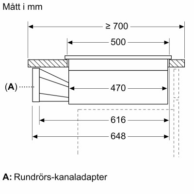 Siemens - ED751HQ26E - iQ500, Induktionshäll med inbyggd fläkt, 70 cm, ramlösDesign