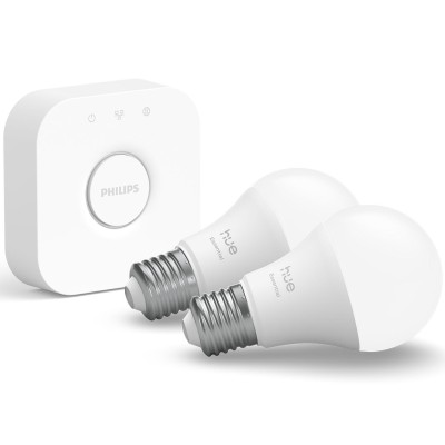 Philips Hue - Essential Startkit White and Color Ambiance 2xE27 806lm + Hue Bridge - A15463