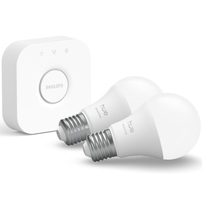 Philips Hue - Essential Startkit White and Color Ambiance 2xE27 806lm + Hue Bridge - A15463